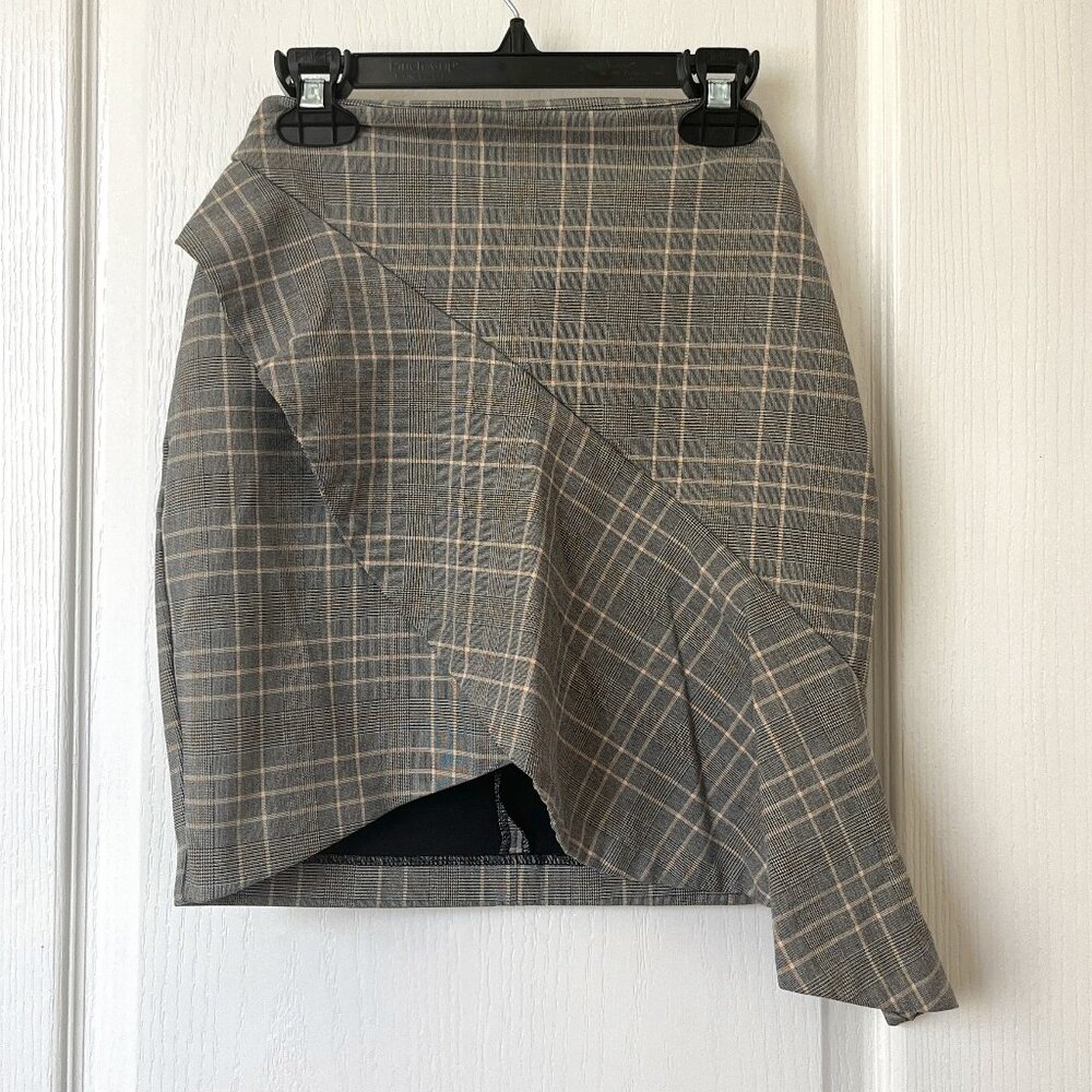 H&M Women's Grey Twill Mini Suit skirt Size US2